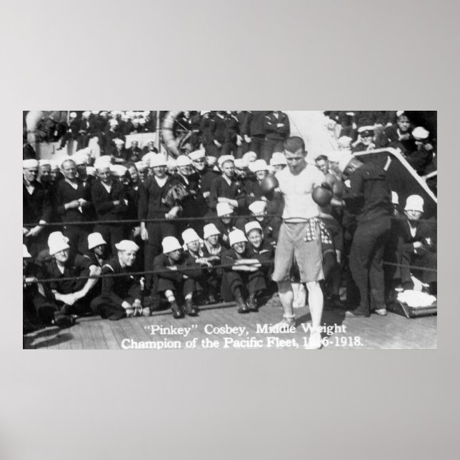Pinkey Cosbey Getting Ready for a Boxing Match Poster (Front)