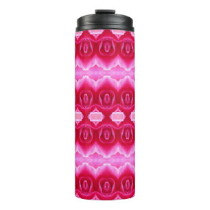 Pinkey Rose Ikat 7  Thermal Tumbler