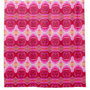 Pinkey Rose Ikat Shower Curtain
