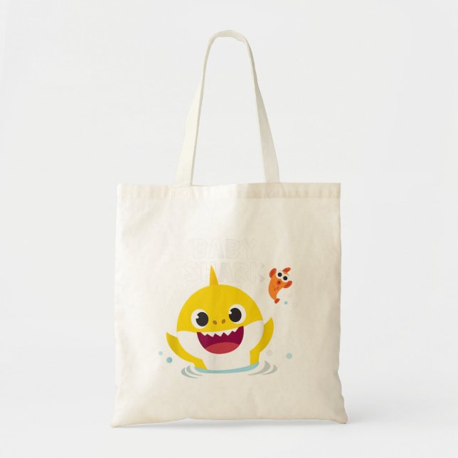 Pinkfong Baby Shark  with text Tote Bag (Front)