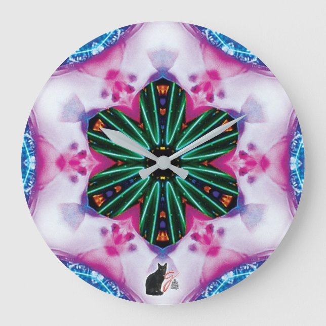 Pinkie Kaleidoscope Large Clock (Front)