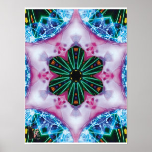 Pinkie Kinetic Collage Kaleidoscope Poster
