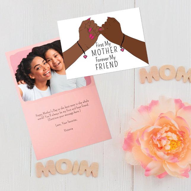 Pinkie Promise Forever My Friend Mother's Day Holiday Card (Creator Uploaded)