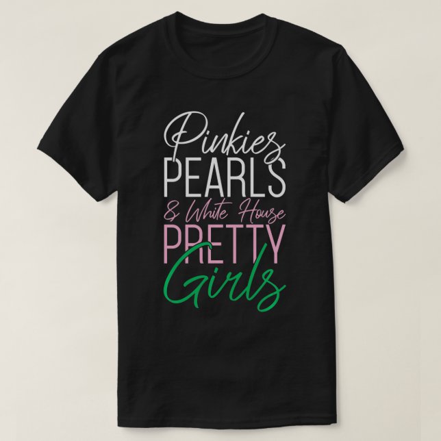 Pinkies Pearls Kamala Harris VP 2020 Election AKA  T-Shirt (Design Front)