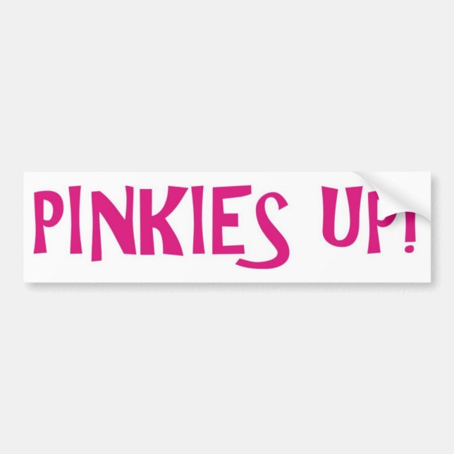 PINKIES PINK BUMPER STICKER (Front)