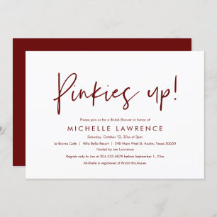 Pinkies up, fun and playful Bridal Shower Party Invitation