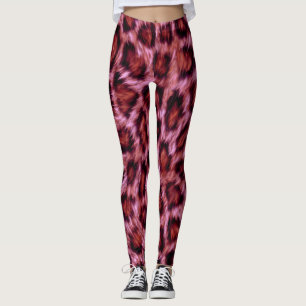 pinkish cheetah print leggings