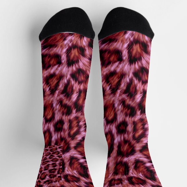 pinkish cheetah print socks (Top)
