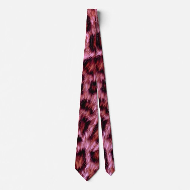 pinkish cheetah print tie (Front)