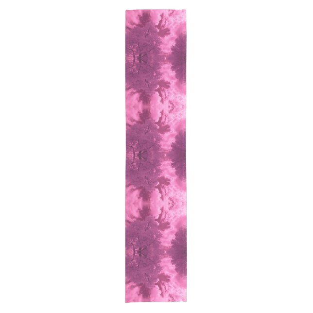 Pinkish Hues Infrared Cloud Short Table Runner (Front)