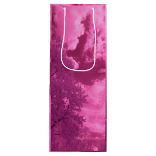 Pinkish Hues Infrared Cloud Wine Gift Bag
