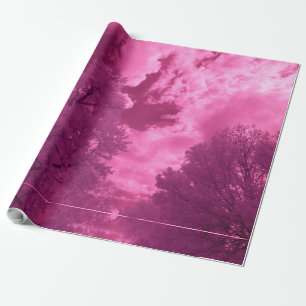 Pinkish Hues Infrared Cloud Wrapping Paper