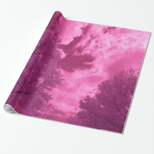 Pinkish Hues Infrared Cloud Wrapping Paper