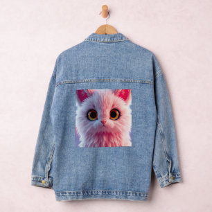 Pinkish-Kittycat Denim Jacket