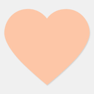 pinkish orange solid color heart sticker