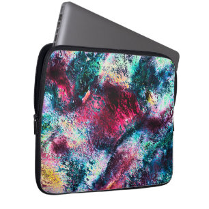 Pinkish splash increase that look like rock crater laptop sleeve