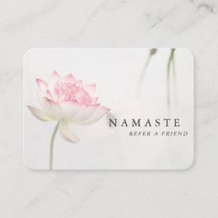 Pinkish White Lotus Holistic Health Referral © Business Card