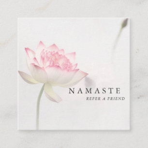 © Pinkish White Lotus Holistic Health Referral Square Business Card
