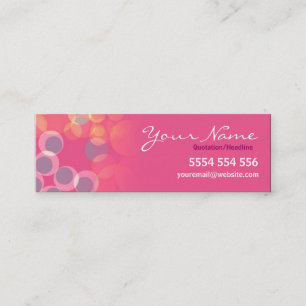 Pinko Bubbles Mini Business Contact Card