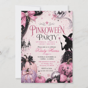 Pinkoween Party Sweet Sixteen Invitation