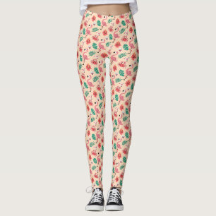 PinkPink Flamingo Summer Tropical Pattern-23123 Leggings