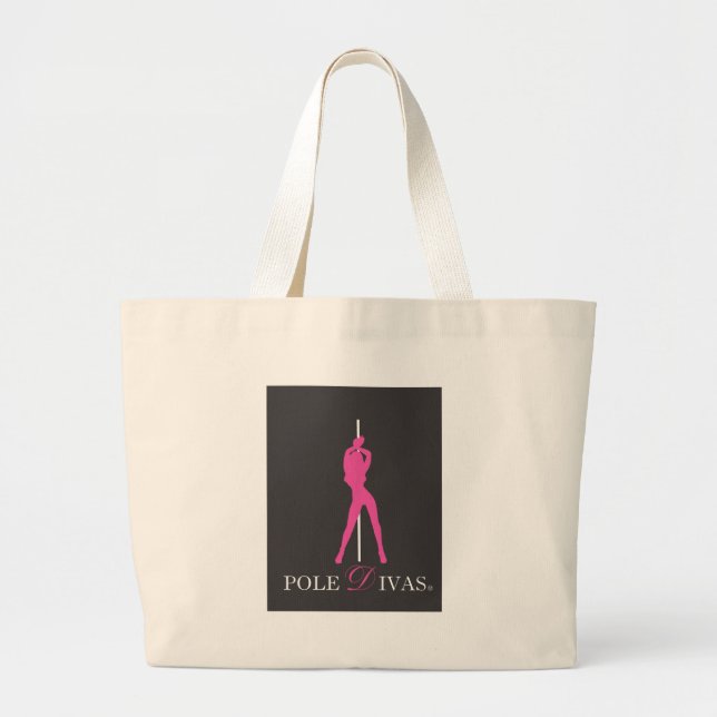 PinkPolePNG Large Tote Bag (Front)