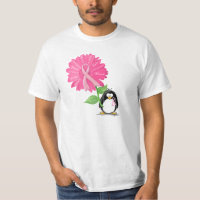 pinkRibbon-with penguin and daisy2