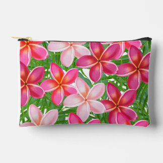 Pinks and Plums Plumeria Small Accessory Pouch