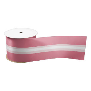 Pinks and White Stripes  Satin Ribbon