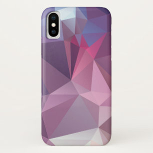 Pinks Blues Abstract Pyramid Pattern Art iPhone X Case