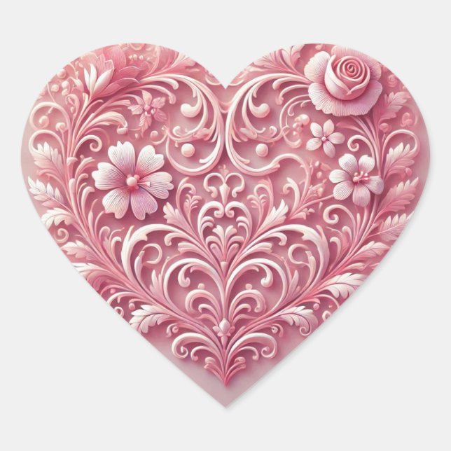 Pinks Heart Sticker (Front)