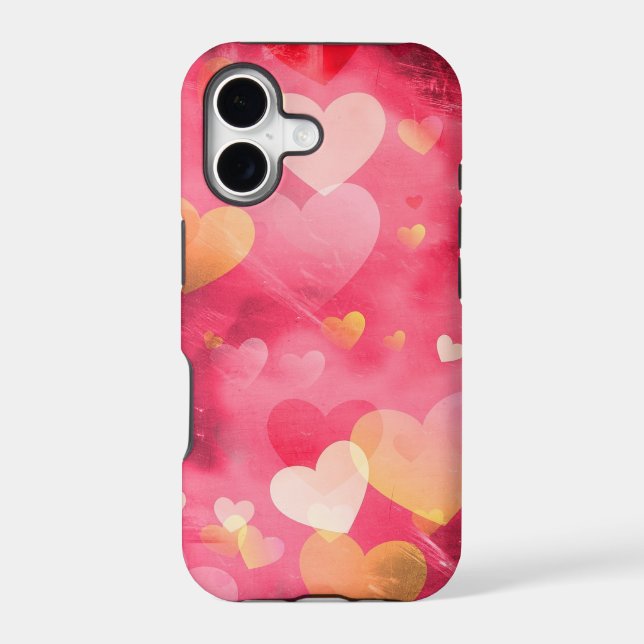 Pinks Hearts iPhone 11 Cases (Back)