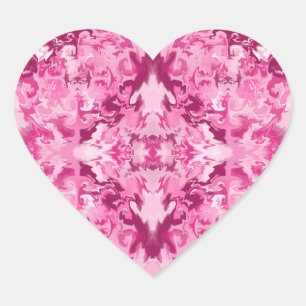 Pinks on Pinks Heart Sticker
