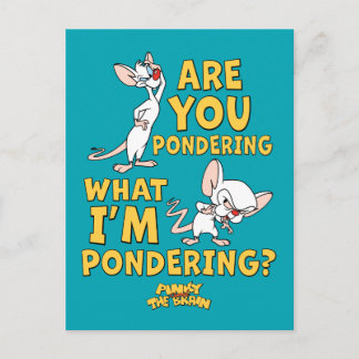 Pinky and the Brain | Are You Pondering? Postcard