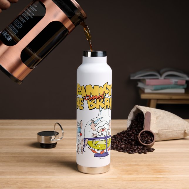Pinky and the Brain | Laboratory Science Water Bottle (Coffee)