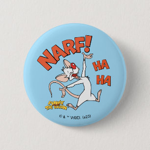 Pinky and the Brain   Pinky "Narf!" 6 Cm Round Badge