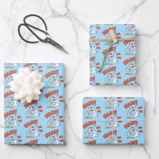 Pinky and the Brain | Pinky "Narf!" Wrapping Paper Sheet (Front)