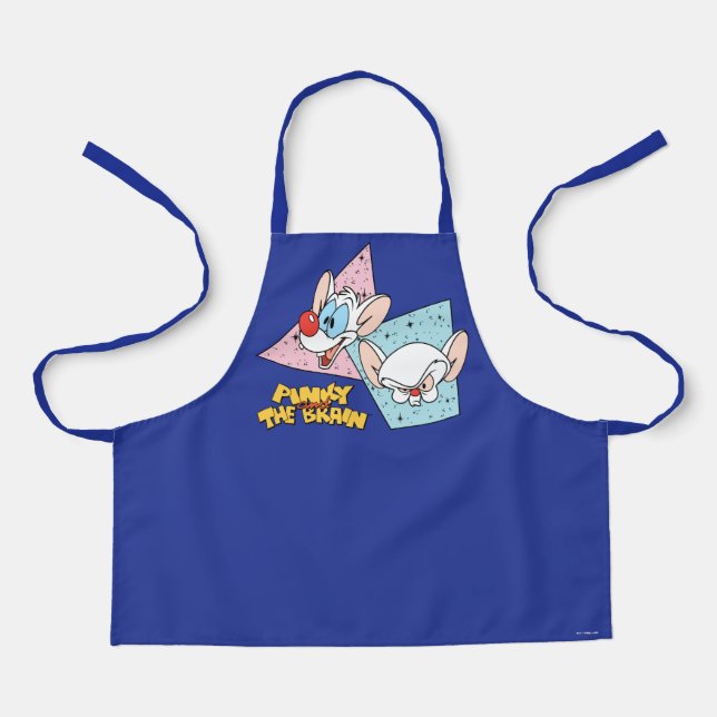 Pinky and the Brain | Retro Character Graphics Apron (Front)