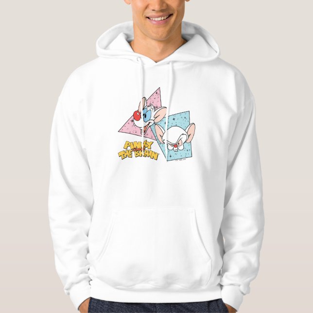 Pinky and the Brain | Retro Character Graphics Hoodie (Front)