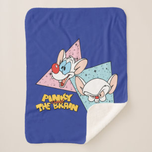 Pinky and the Brain   Retro Character Graphics Sherpa Blanket