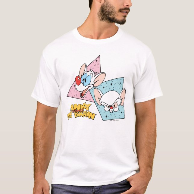 Pinky and the Brain | Retro Character Graphics T-Shirt (Front)