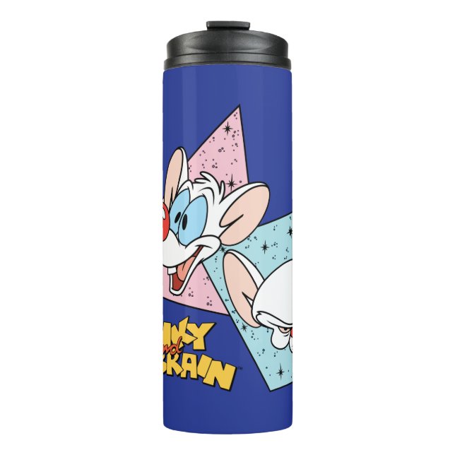 Pinky and the Brain | Retro Character Graphics Thermal Tumbler (Front)