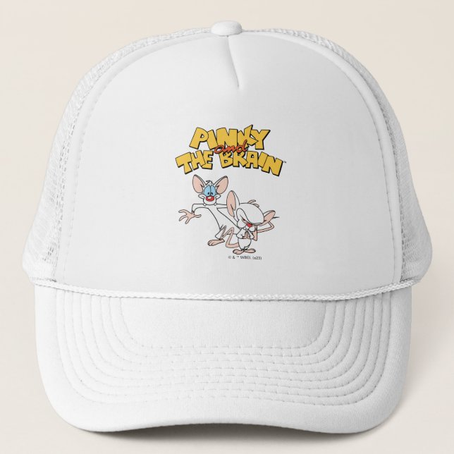 Pinky and the Brain | Show Logo Trucker Hat (Front)