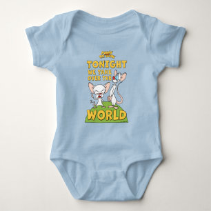 Pinky and the Brain Take Over The World Baby Bodysuit