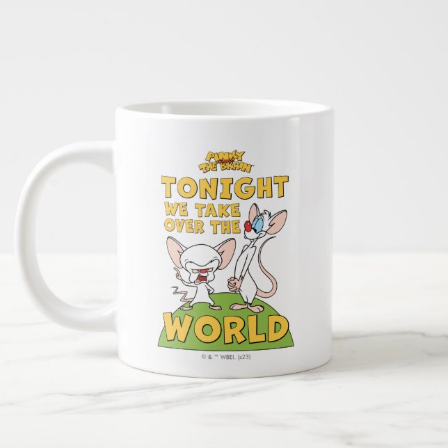 Pinky and the Brain | Take Over The World Large Coffee Mug (Left)