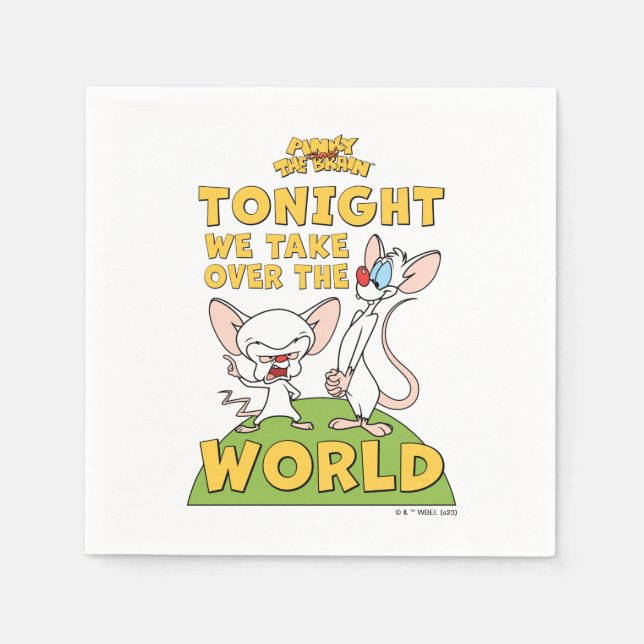 Pinky and the Brain | Take Over The World Napkin (Front)