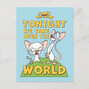 Pinky and the Brain   Take Over The World Postcard
