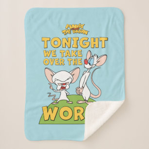 Pinky and the Brain   Take Over The World Sherpa Blanket