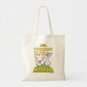 Pinky and the Brain Take Over The World Tote Bag
