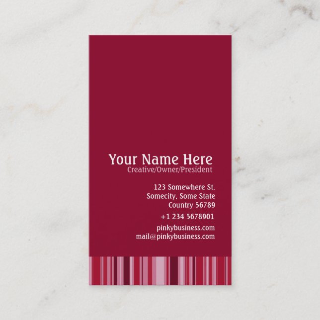 Pinky Business Business Card (Front)